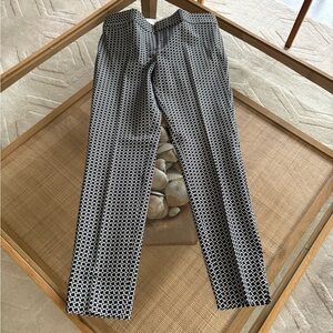 Banana Republic Black and White Patterned Sloan Pant size 6 New Slim Fit